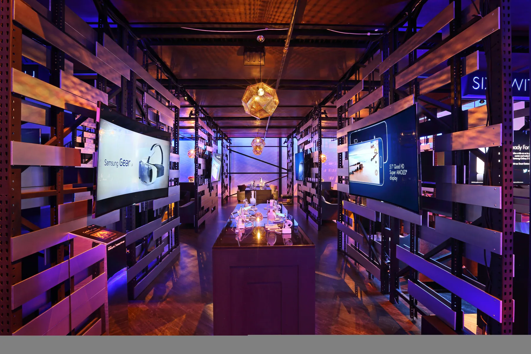 Interior view from the Samsung Store LA collection